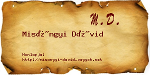 Misángyi Dávid névjegykártya