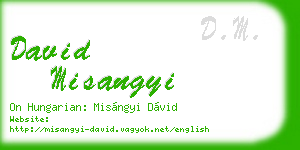 david misangyi business card