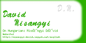 david misangyi business card